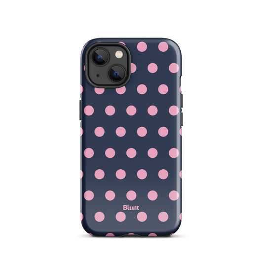 Navy Polka iPhone Case - Blunt Cases