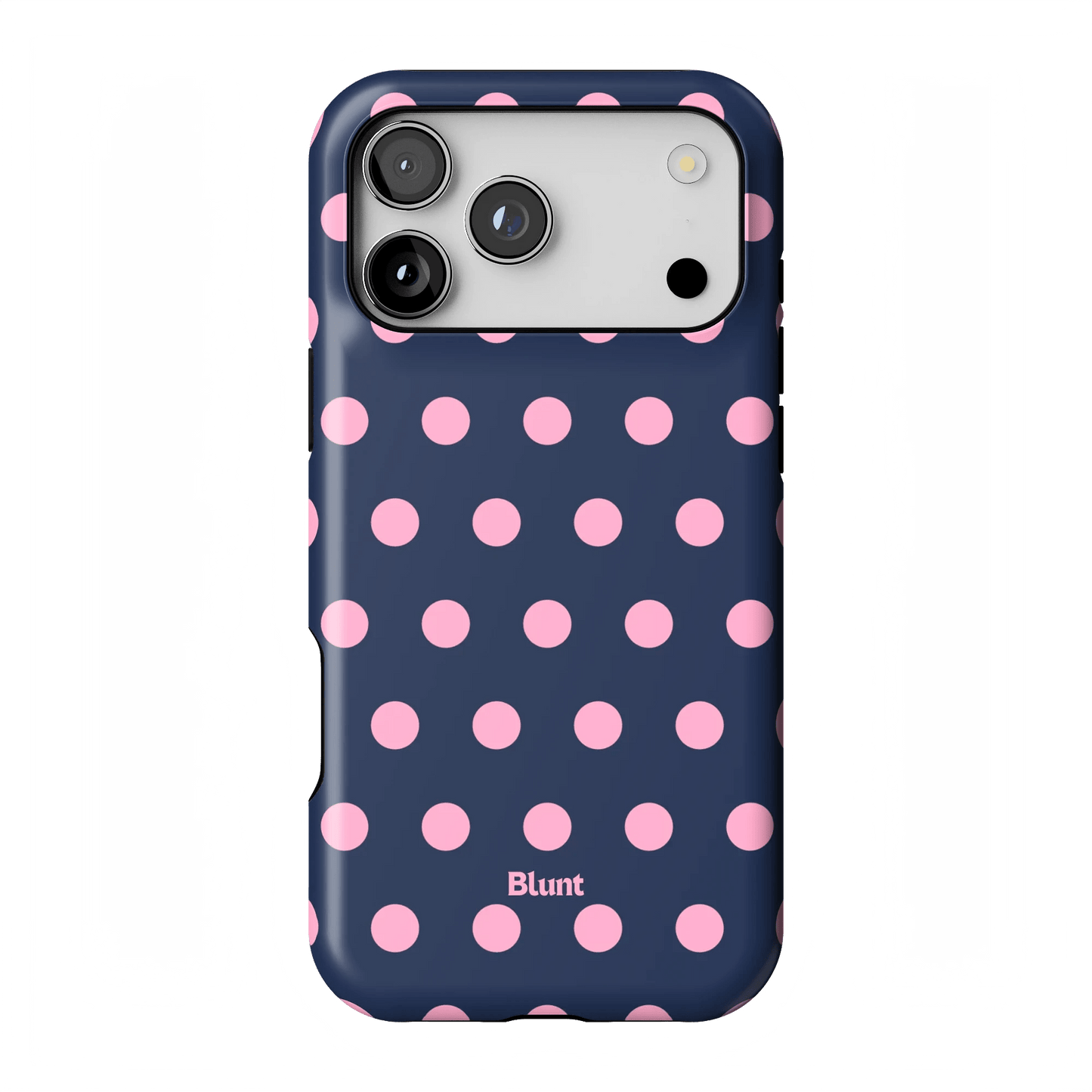 Navy Polka iPhone Case - Blunt Cases
