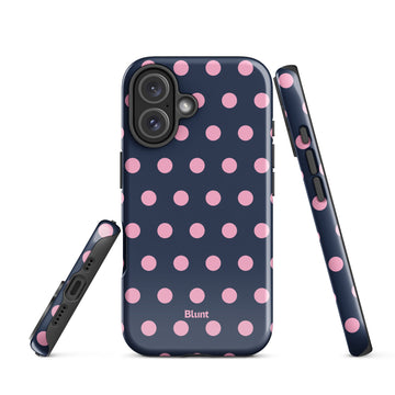 Navy Polka iPhone Case