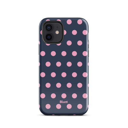 Navy Polka iPhone Case - Blunt Cases
