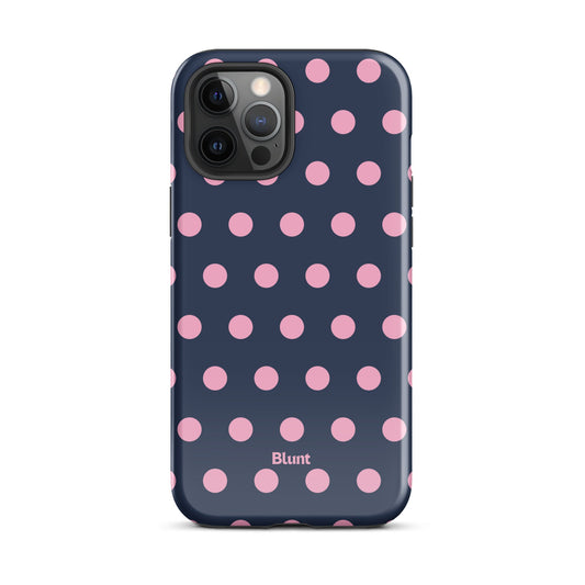 Navy Polka iPhone Case - Blunt Cases