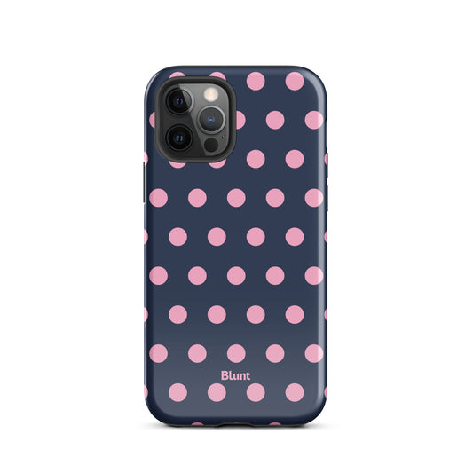 Navy Polka iPhone Case - Blunt Cases