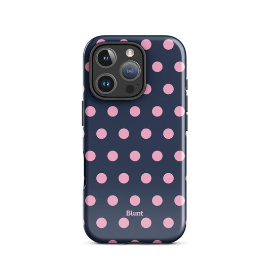 Navy Polka iPhone Case - Blunt Cases