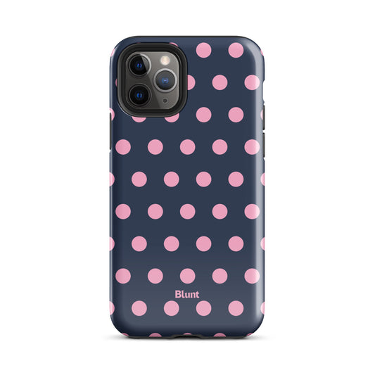 Navy Polka iPhone Case - Blunt Cases