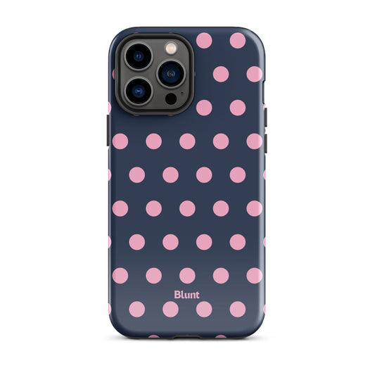 Navy Polka iPhone Case - Blunt Cases
