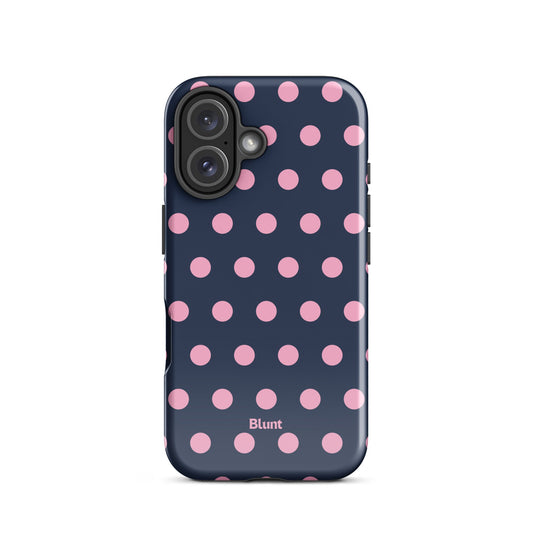 Navy Polka iPhone Case - Blunt Cases