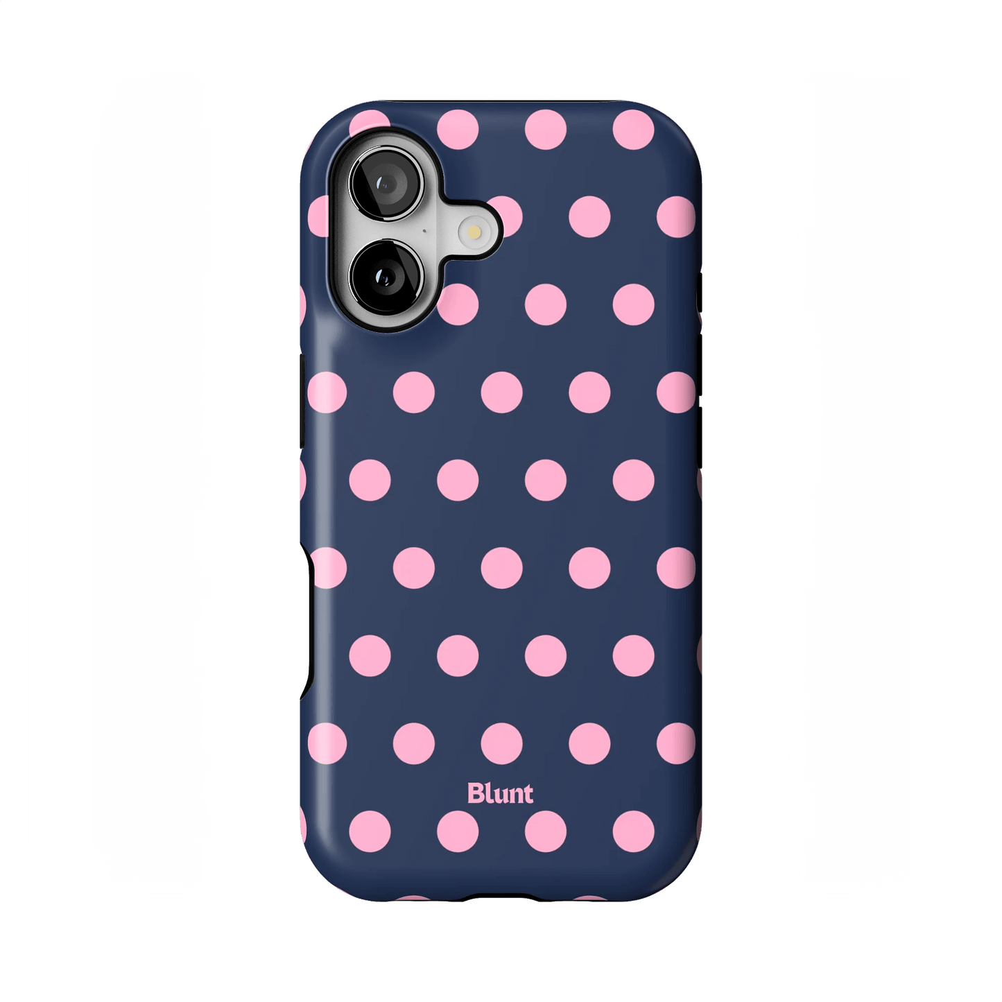 Navy Polka iPhone Case - Blunt Cases