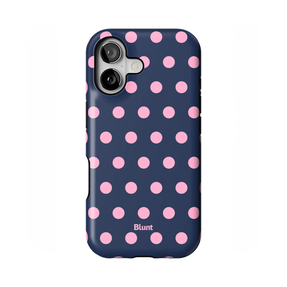 Navy Polka iPhone Case - Blunt Cases