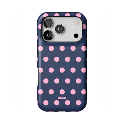 Navy Polka iPhone Case - Blunt Cases