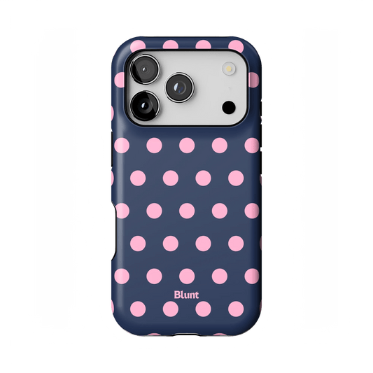 Navy Polka iPhone Case - Blunt Cases
