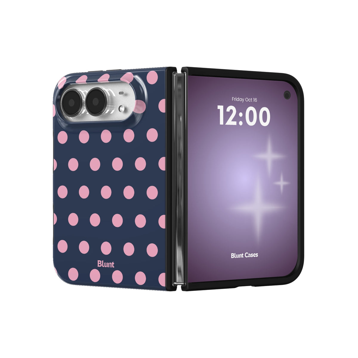navy-polka-iphone-case iPhone 18 Duo case, view 3