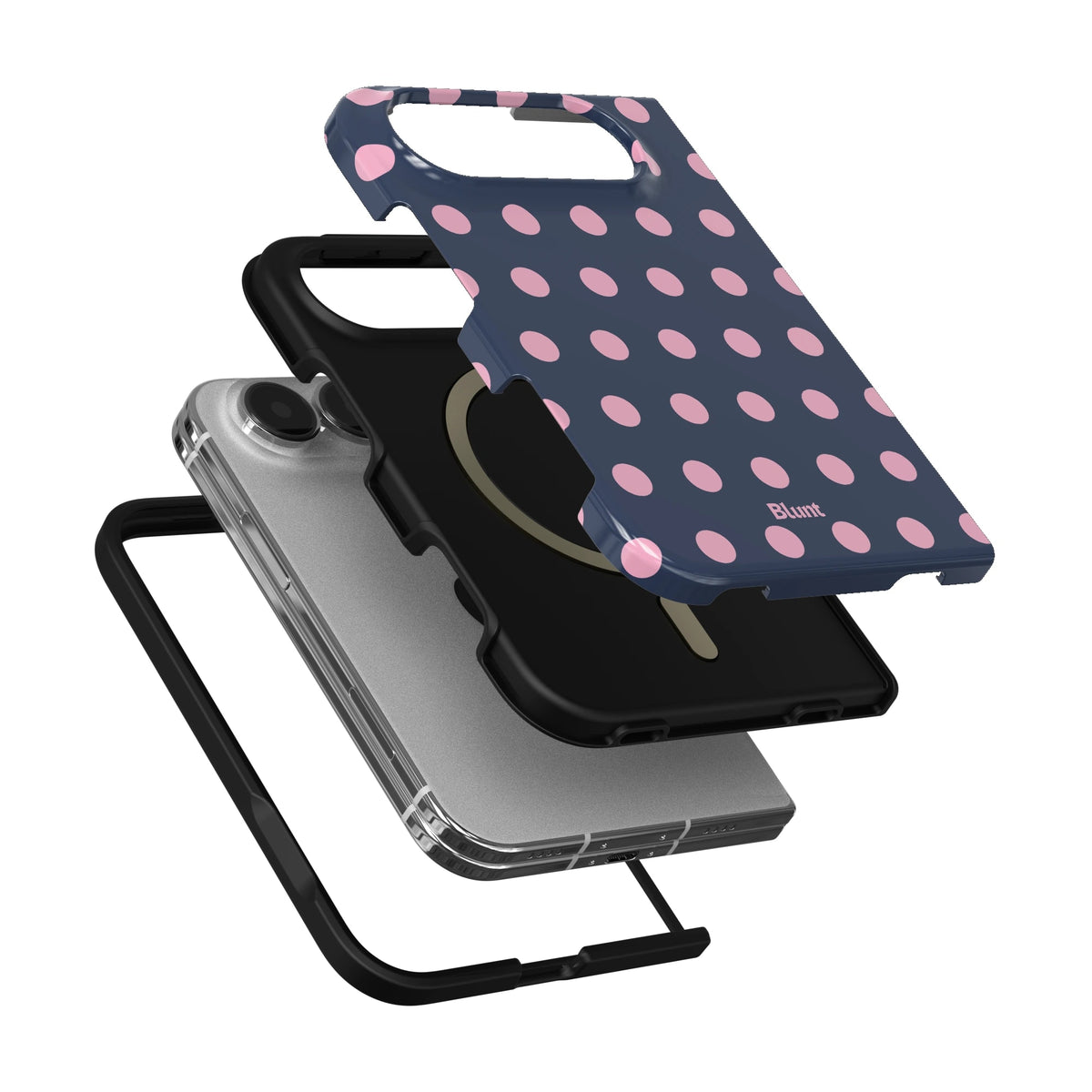navy-polka-iphone-case iPhone 18 Duo case, view 6