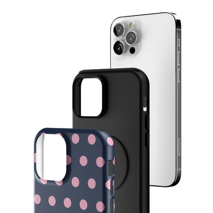Navy Polka iPhone Case gallery - Iphone_12_Pro_3
