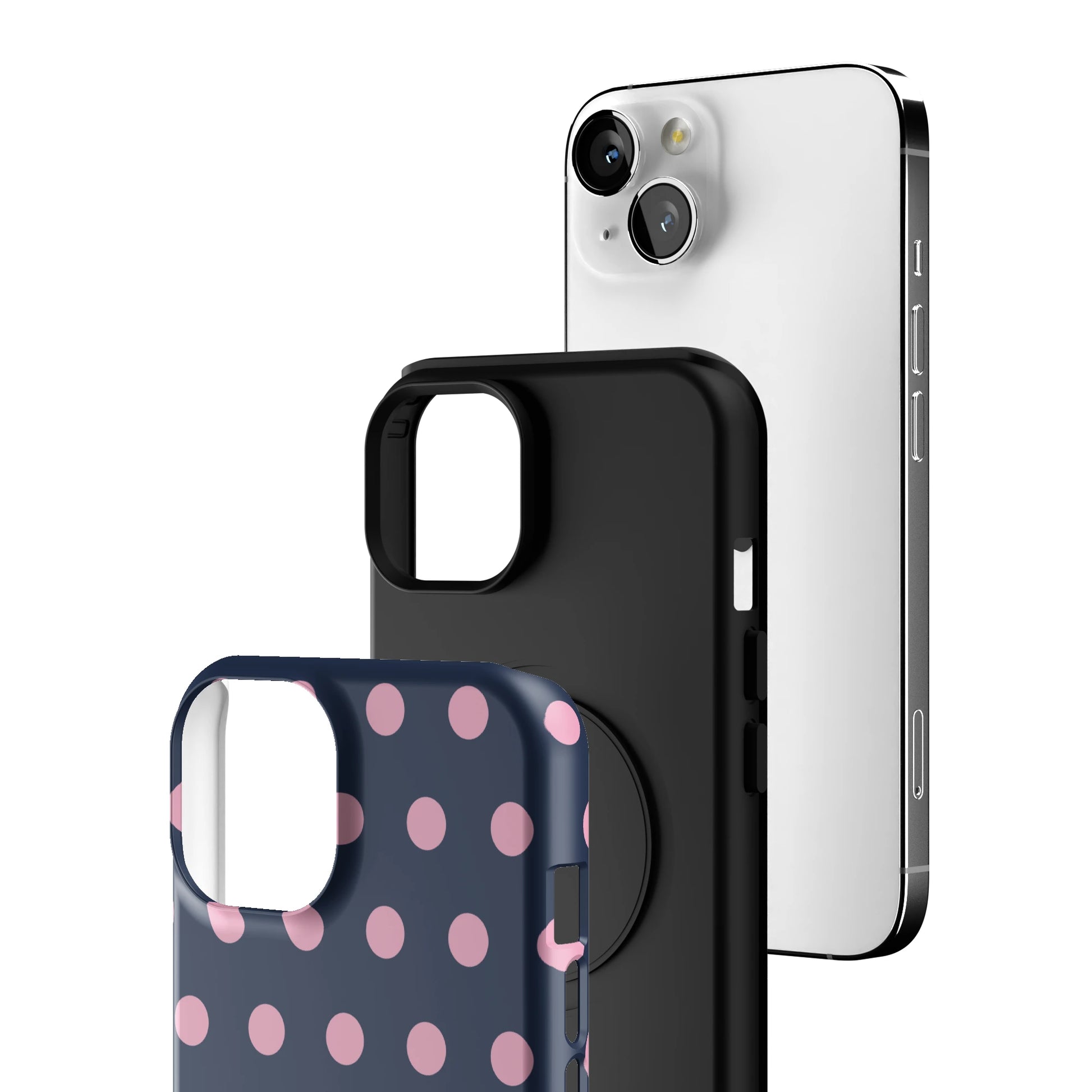Navy Polka iPhone Case gallery - Iphone_13_Iphone_3