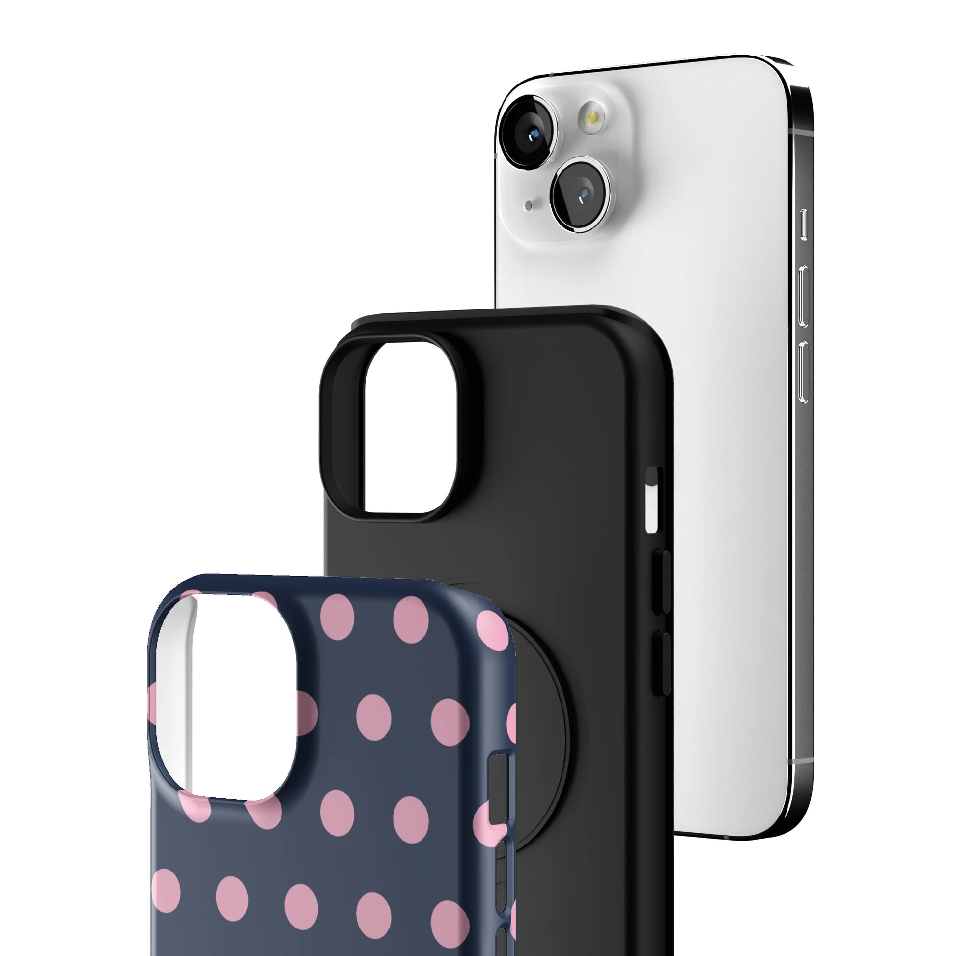 Navy Polka iPhone Case gallery - Iphone_14_Iphone_3