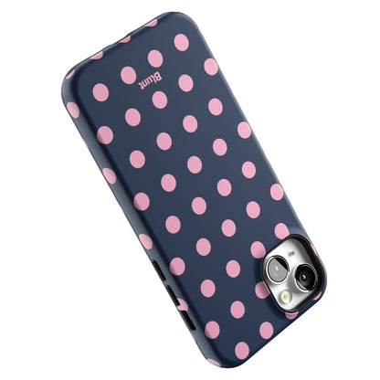 Navy Polka iPhone Case gallery - Iphone_14_Mini_Air_Plus_5