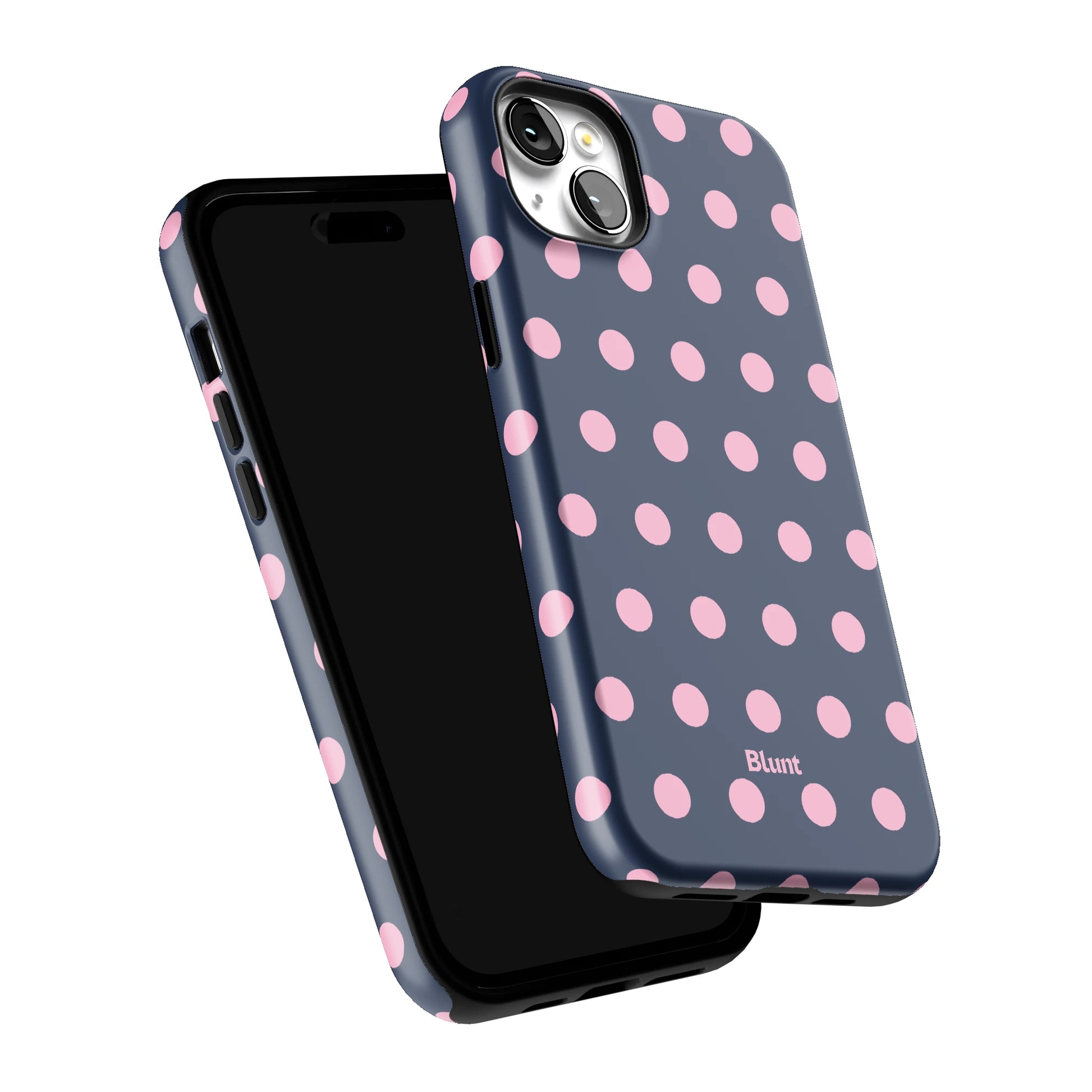 Navy Polka iPhone Case gallery - Iphone_14_Mini_Air_Plus_6