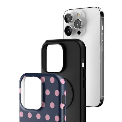 Navy Polka iPhone Case gallery - Iphone_14_Pro_3