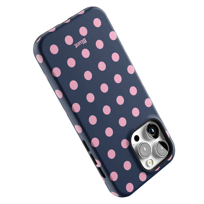 Navy Polka iPhone Case gallery - Iphone_14_Pro_Max_5