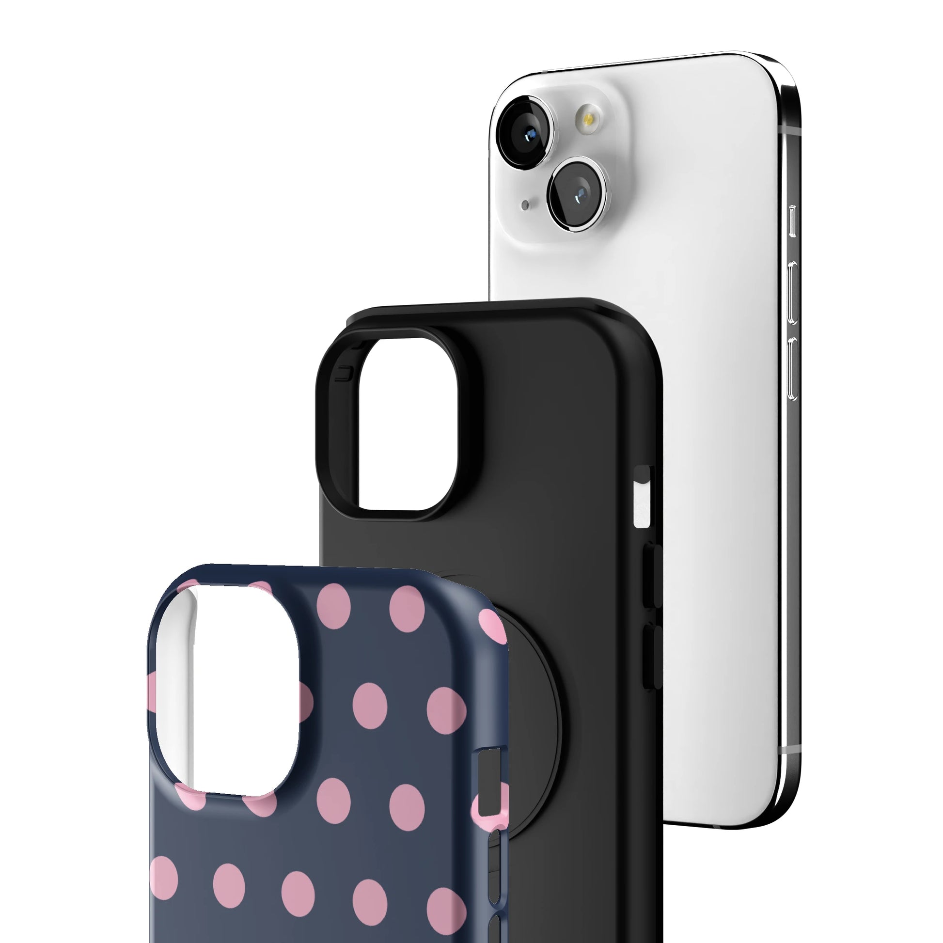 Navy Polka iPhone Case gallery - Iphone_15_Iphone_3