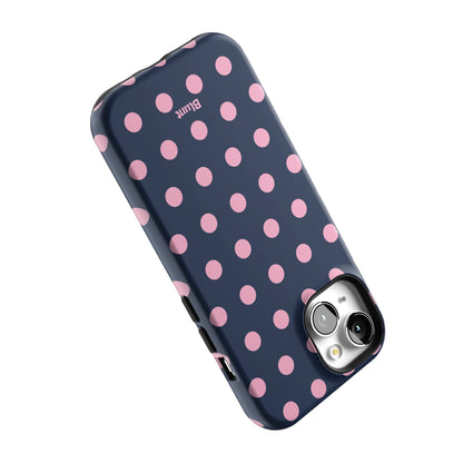 Navy Polka iPhone Case gallery - Iphone_15_Iphone_5