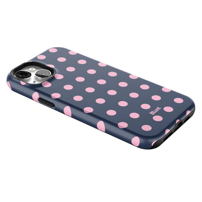 Navy Polka iPhone Case gallery - Iphone_15_Mini_Air_Plus_2