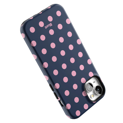 Navy Polka iPhone Case gallery - Iphone_15_Mini_Air_Plus_5
