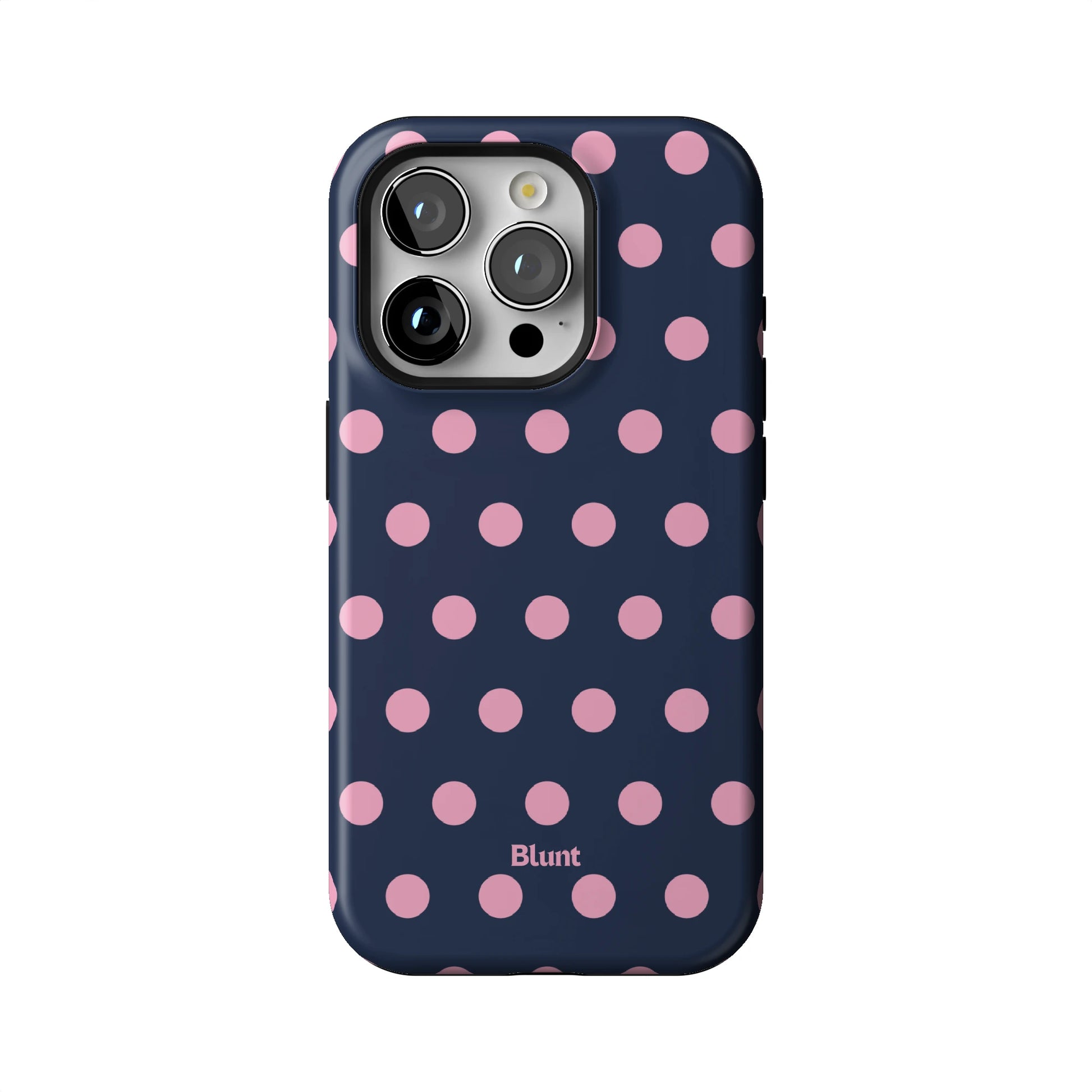 Navy Polka iPhone Case gallery - Iphone_15_Pro_1