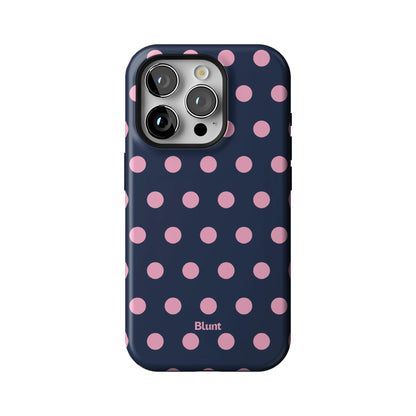 Navy Polka iPhone Case gallery - Iphone_15_Pro_1