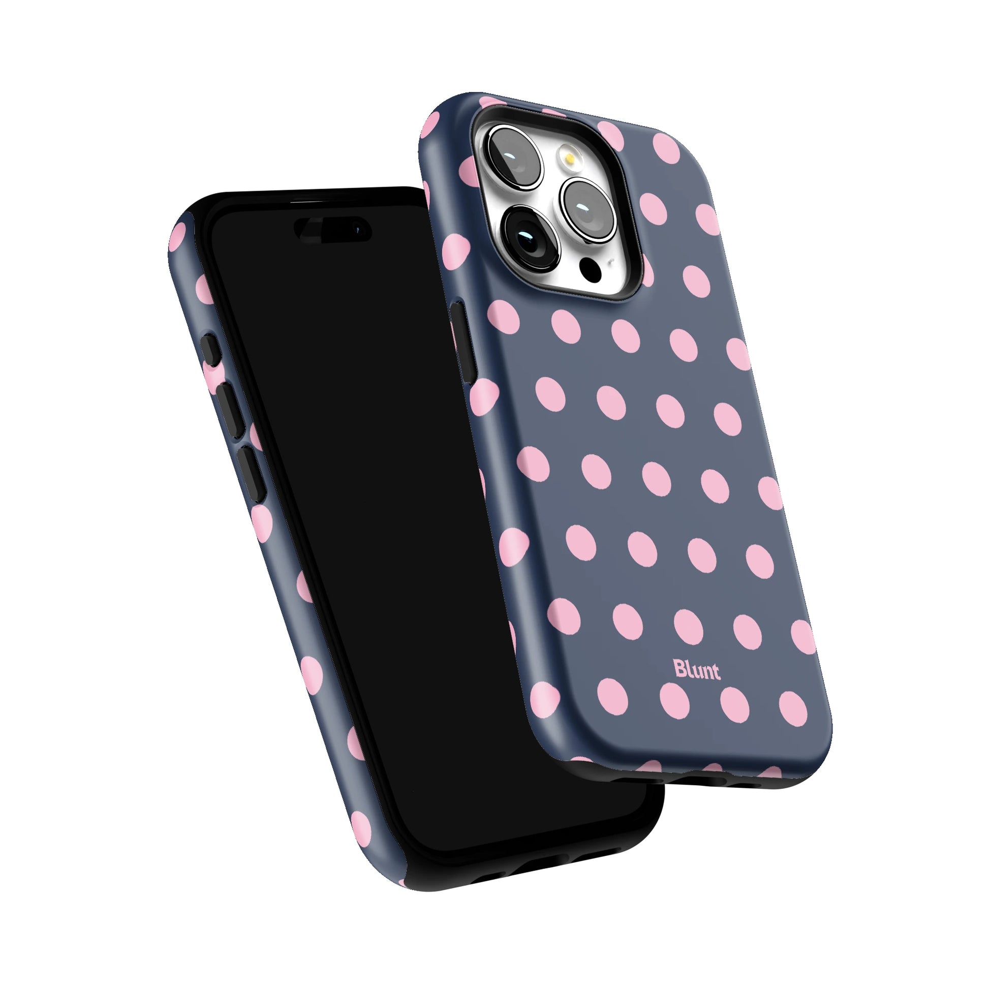 Navy Polka iPhone Case gallery - Iphone_15_Pro_6