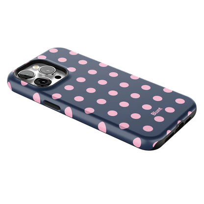 Navy Polka iPhone Case gallery - Iphone_15_Pro_Max_2