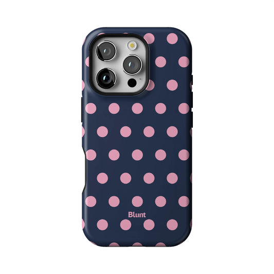 Navy Polka iPhone Case gallery - Iphone_16_Pro_1