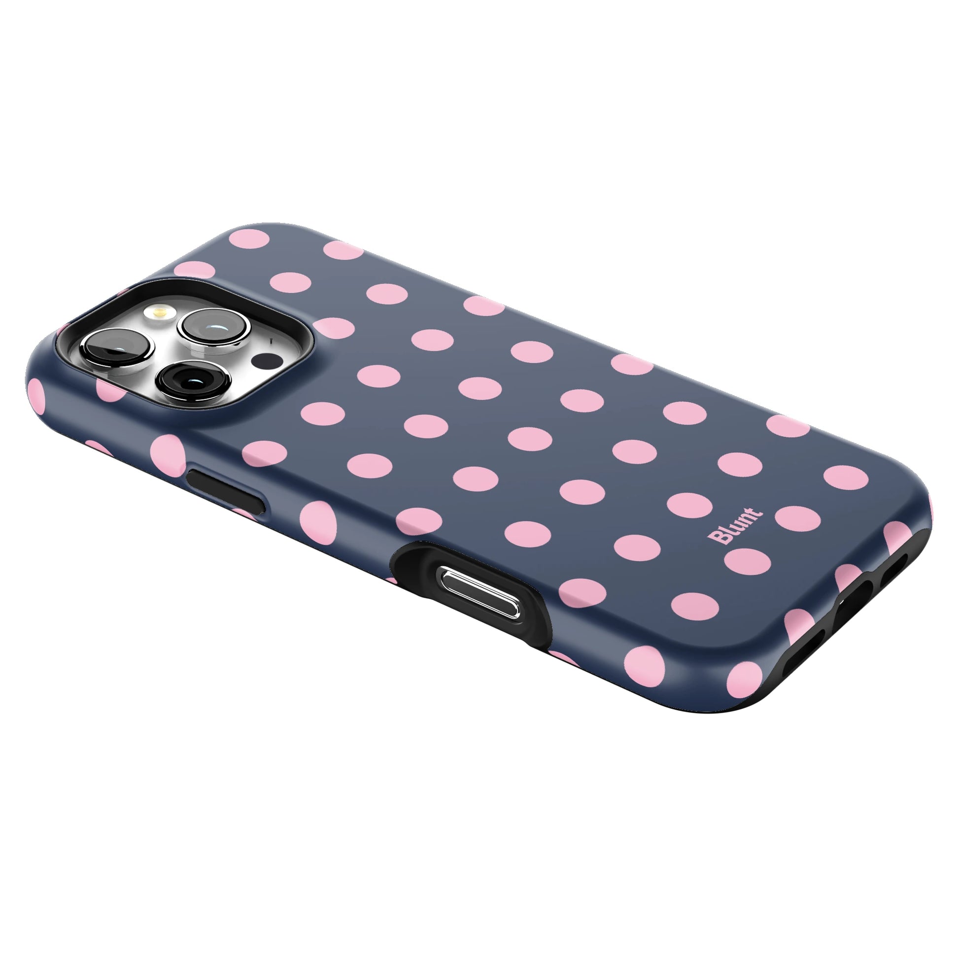 Navy Polka iPhone Case gallery - Iphone_16_Pro_Max_2