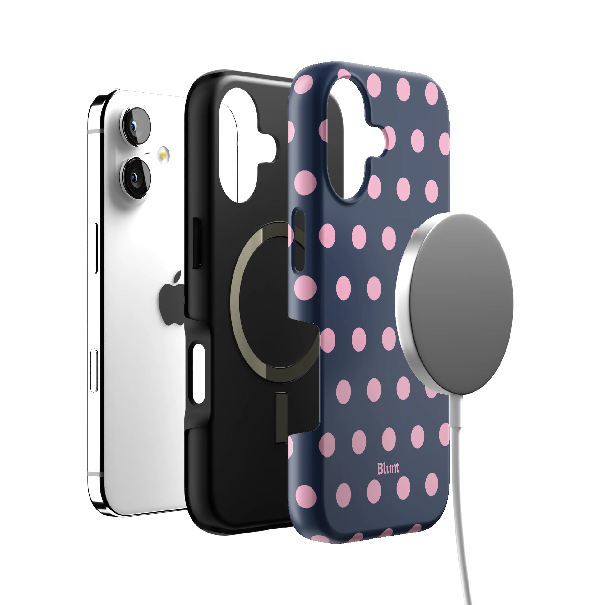 Navy Polka iPhone Case gallery - Iphone_17_Iphone_4