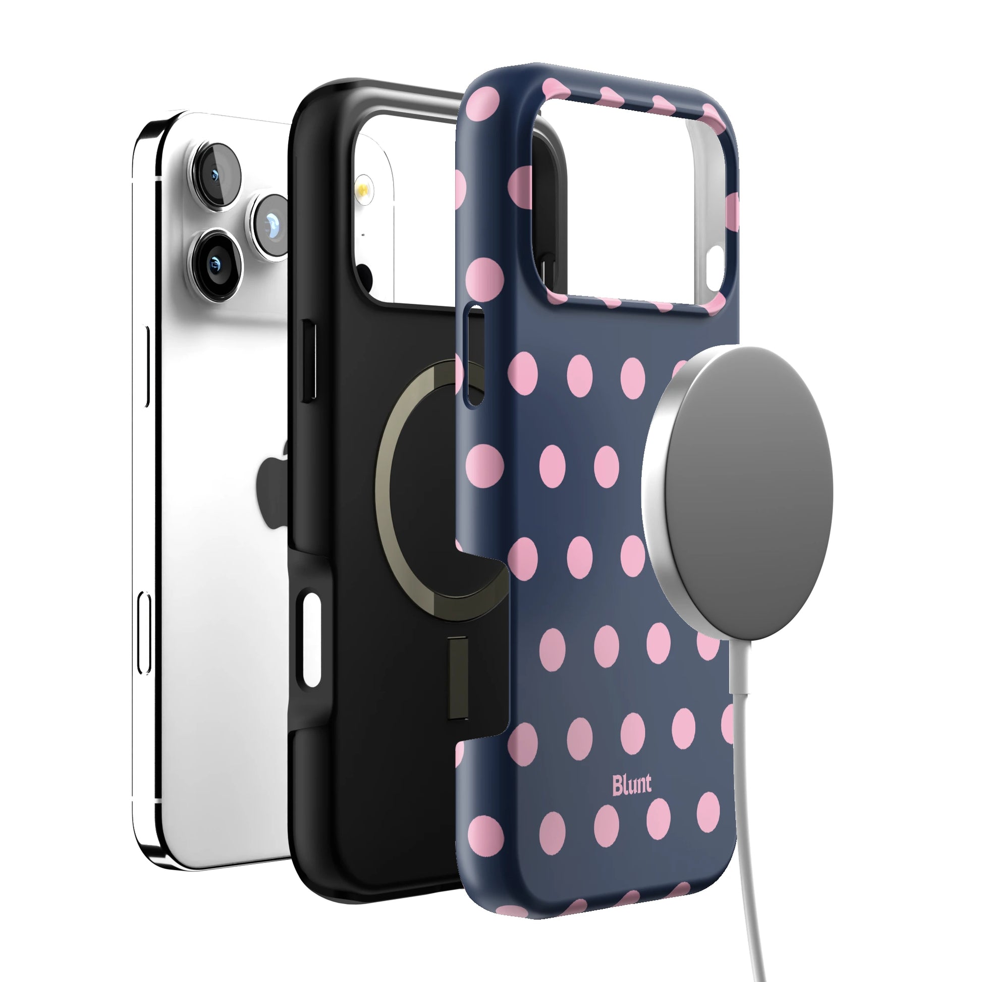 Navy Polka iPhone Case gallery - Iphone_17_Pro_Max_4