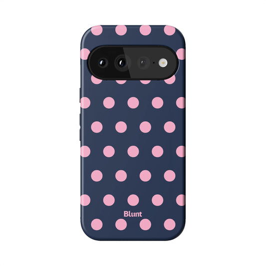 Navy Polka Pixel Case - Blunt Cases