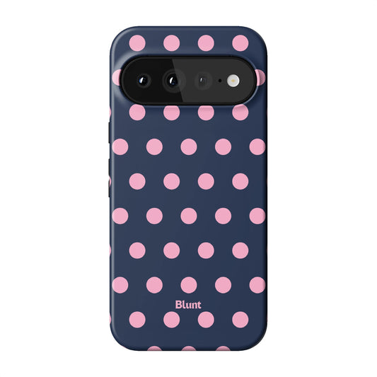 Navy Polka Pixel Case - Blunt Cases