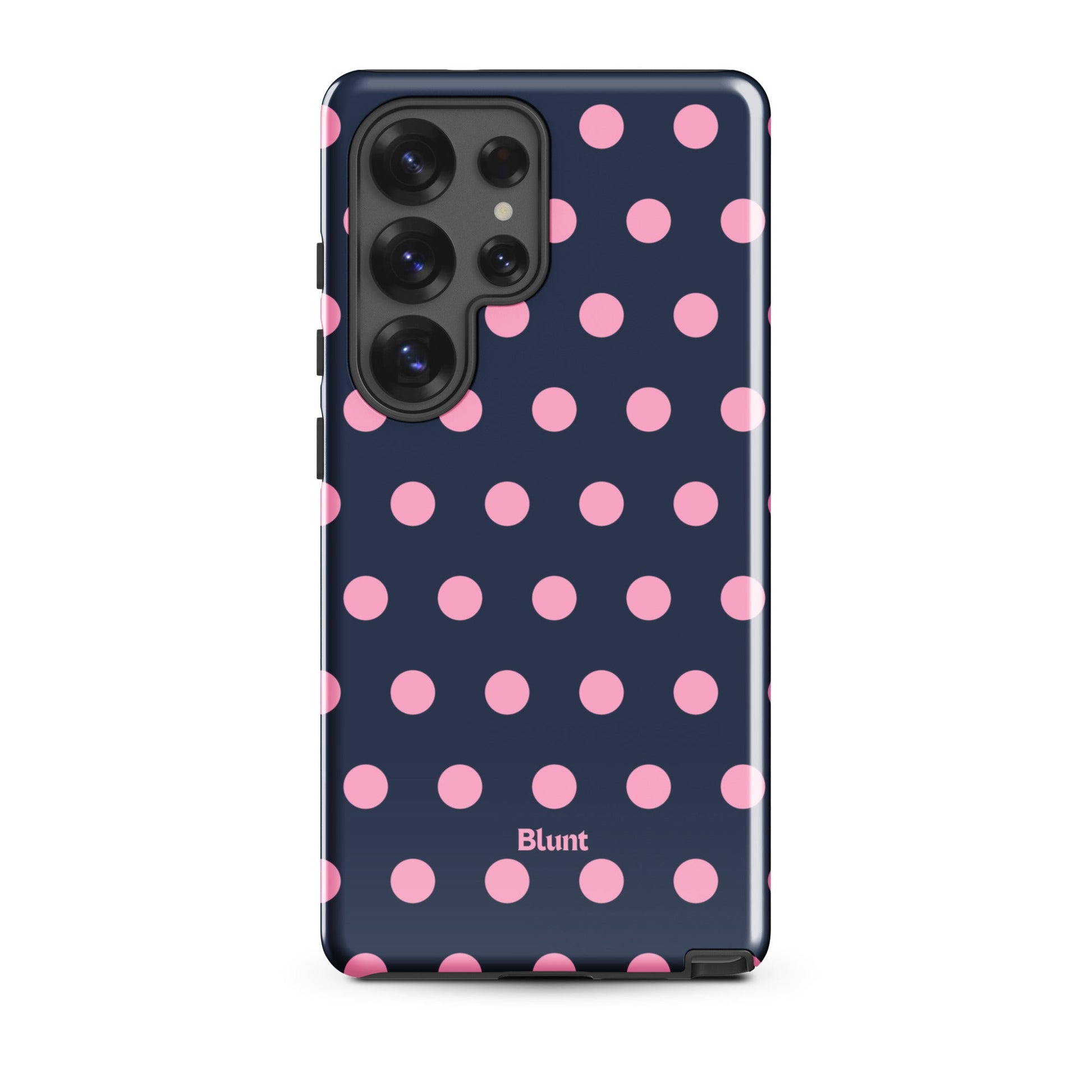 Navy Polka Samsung Case - Blunt Cases