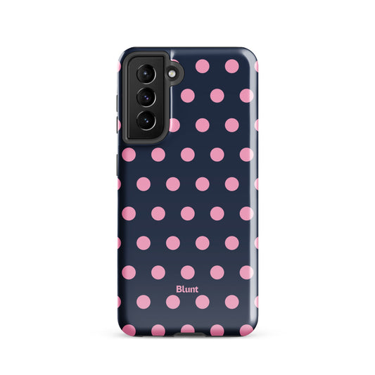 Navy Polka Samsung Case - Blunt Cases