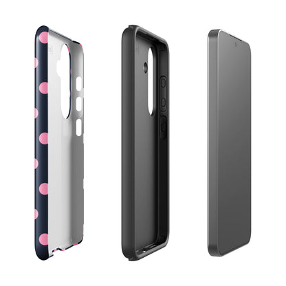 Navy Polka Samsung Case - Blunt Cases