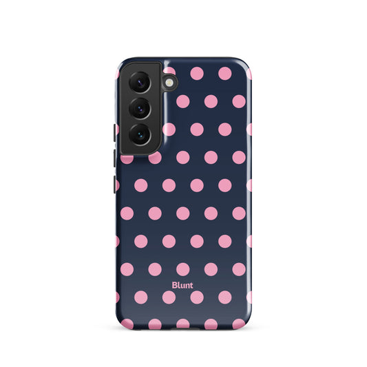 Navy Polka Samsung Case - Blunt Cases