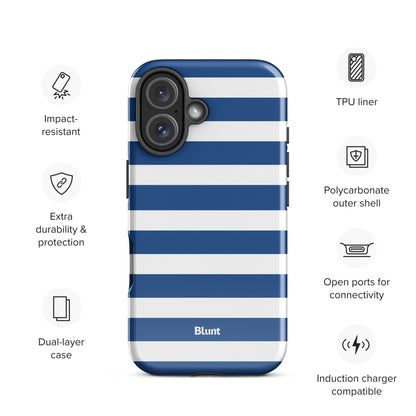 Navy Stripe iPhone Case - Blunt Cases
