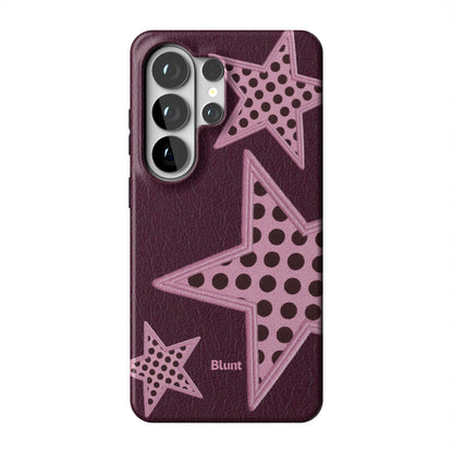 Plum Polka Star Samsung Case