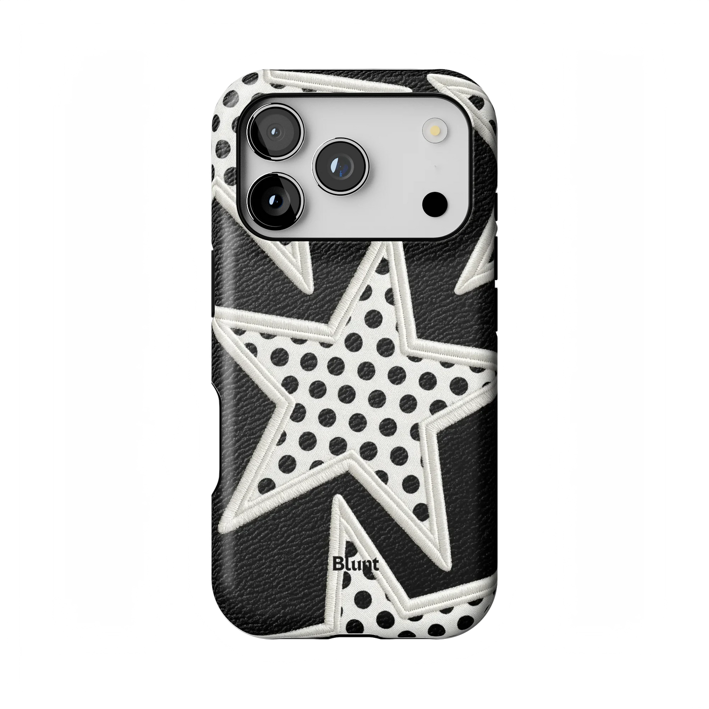 Noir Polka Star iPhone Case