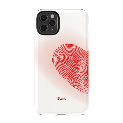 Heart Print White iPhone Case