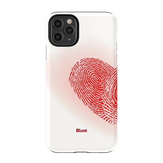 Heart Print White iPhone Case