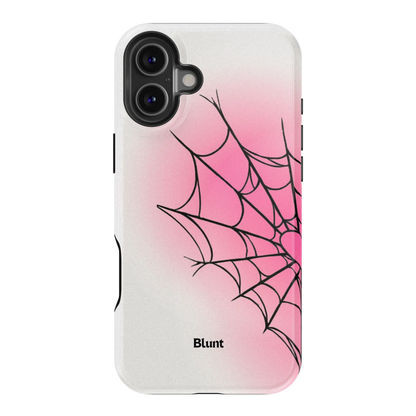 White Pink Web iPhone Case