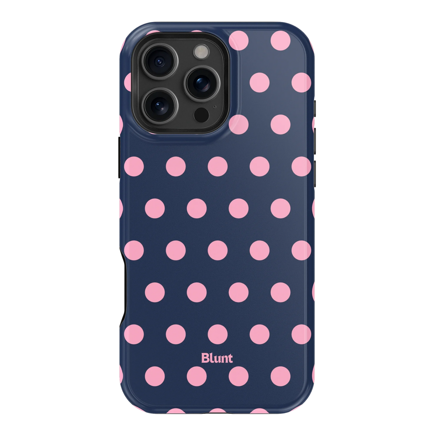 Navy Polka iPhone Case