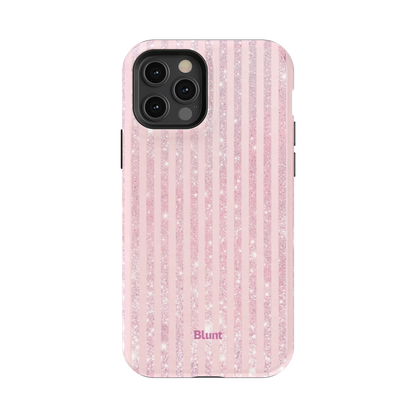Pink Champagne Stripe iPhone Case