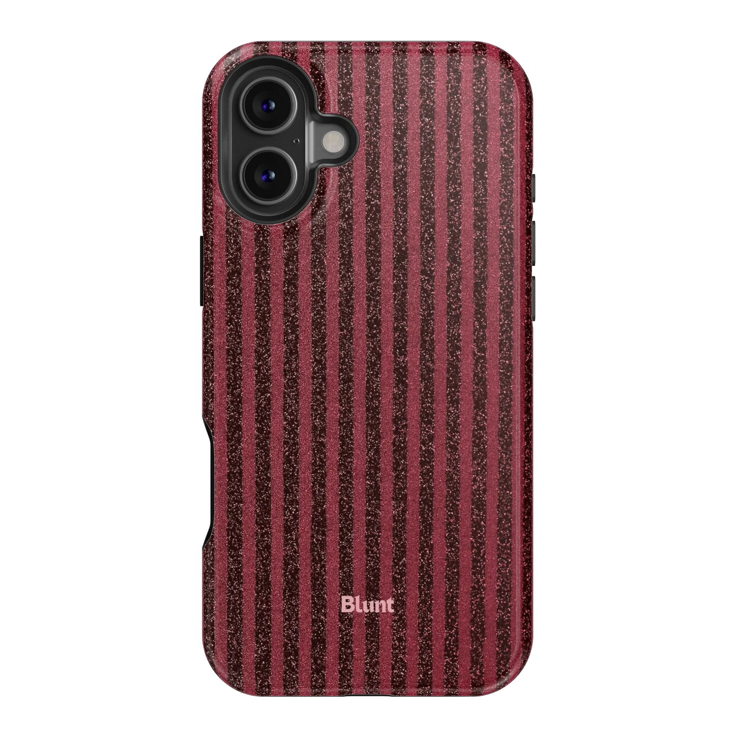 Red Sparkle Stripe iPhone Case